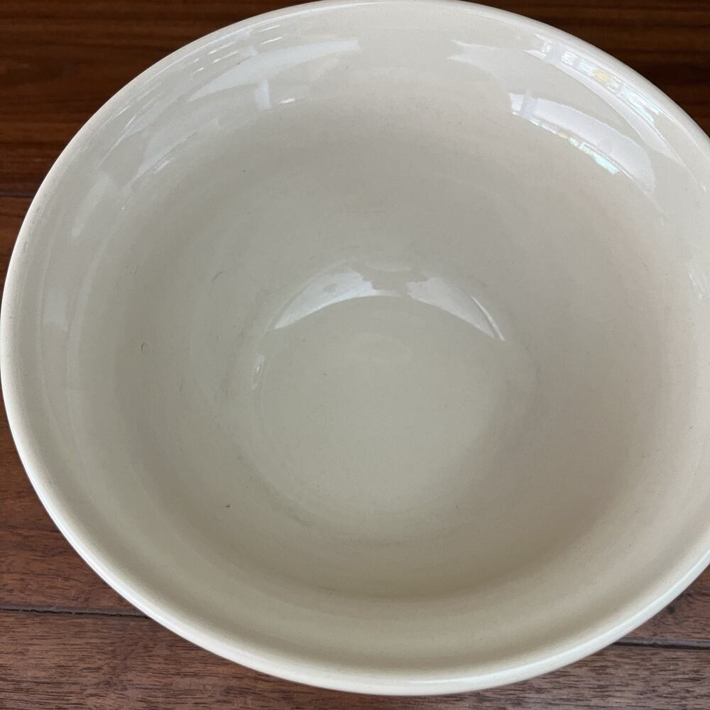 Roseville Ohio FP Friendship Pottery Stoneware Mixing Bowl Blue Stripe 8" - Picture 5 of 8